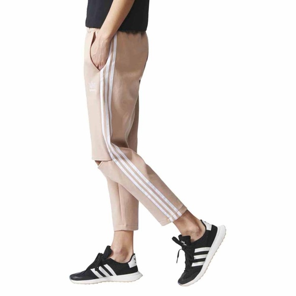 dust pink adidas track pants